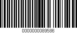 Código de barras (EAN, GTIN, SKU, ISBN): '0000000089586'