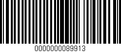 Código de barras (EAN, GTIN, SKU, ISBN): '0000000089913'