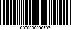 Código de barras (EAN, GTIN, SKU, ISBN): '0000000090506'