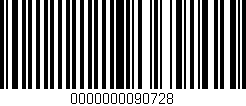 Código de barras (EAN, GTIN, SKU, ISBN): '0000000090728'