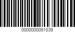 Código de barras (EAN, GTIN, SKU, ISBN): '0000000091039'