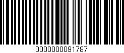 Código de barras (EAN, GTIN, SKU, ISBN): '0000000091787'