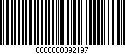 Código de barras (EAN, GTIN, SKU, ISBN): '0000000092197'