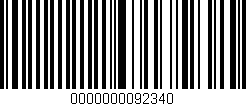 Código de barras (EAN, GTIN, SKU, ISBN): '0000000092340'