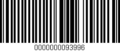 Código de barras (EAN, GTIN, SKU, ISBN): '0000000093996'