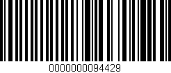 Código de barras (EAN, GTIN, SKU, ISBN): '0000000094429'