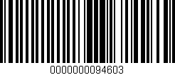 Código de barras (EAN, GTIN, SKU, ISBN): '0000000094603'