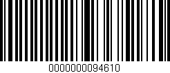 Código de barras (EAN, GTIN, SKU, ISBN): '0000000094610'