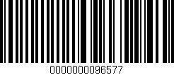 Código de barras (EAN, GTIN, SKU, ISBN): '0000000096577'