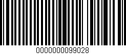 Código de barras (EAN, GTIN, SKU, ISBN): '0000000099028'
