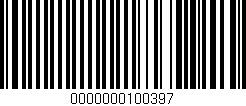 Código de barras (EAN, GTIN, SKU, ISBN): '0000000100397'
