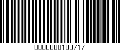 Código de barras (EAN, GTIN, SKU, ISBN): '0000000100717'