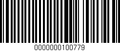 Código de barras (EAN, GTIN, SKU, ISBN): '0000000100779'