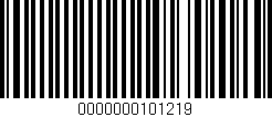 Código de barras (EAN, GTIN, SKU, ISBN): '0000000101219'