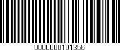 Código de barras (EAN, GTIN, SKU, ISBN): '0000000101356'