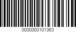 Código de barras (EAN, GTIN, SKU, ISBN): '0000000101363'