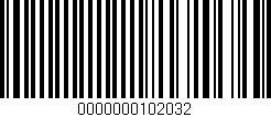 Código de barras (EAN, GTIN, SKU, ISBN): '0000000102032'