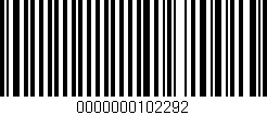 Código de barras (EAN, GTIN, SKU, ISBN): '0000000102292'