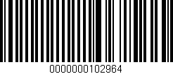 Código de barras (EAN, GTIN, SKU, ISBN): '0000000102964'