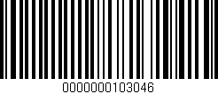 Código de barras (EAN, GTIN, SKU, ISBN): '0000000103046'