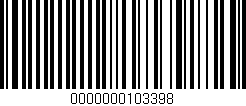 Código de barras (EAN, GTIN, SKU, ISBN): '0000000103398'