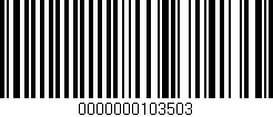 Código de barras (EAN, GTIN, SKU, ISBN): '0000000103503'