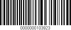 Código de barras (EAN, GTIN, SKU, ISBN): '0000000103923'