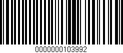 Código de barras (EAN, GTIN, SKU, ISBN): '0000000103992'