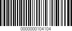 Código de barras (EAN, GTIN, SKU, ISBN): '0000000104104'