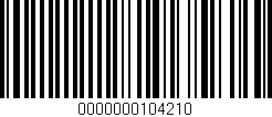 Código de barras (EAN, GTIN, SKU, ISBN): '0000000104210'