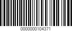 Código de barras (EAN, GTIN, SKU, ISBN): '0000000104371'