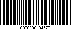 Código de barras (EAN, GTIN, SKU, ISBN): '0000000104678'