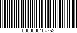 Código de barras (EAN, GTIN, SKU, ISBN): '0000000104753'