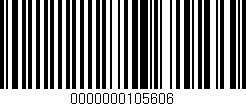Código de barras (EAN, GTIN, SKU, ISBN): '0000000105606'