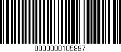 Código de barras (EAN, GTIN, SKU, ISBN): '0000000105897'