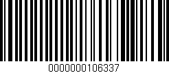 Código de barras (EAN, GTIN, SKU, ISBN): '0000000106337'