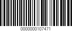 Código de barras (EAN, GTIN, SKU, ISBN): '0000000107471'