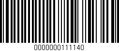 Código de barras (EAN, GTIN, SKU, ISBN): '0000000111140'