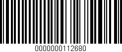 Código de barras (EAN, GTIN, SKU, ISBN): '0000000112680'
