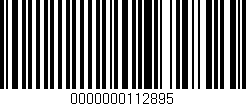 Código de barras (EAN, GTIN, SKU, ISBN): '0000000112895'