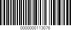 Código de barras (EAN, GTIN, SKU, ISBN): '0000000113076'
