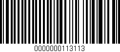 Código de barras (EAN, GTIN, SKU, ISBN): '0000000113113'