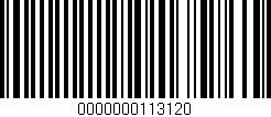 Código de barras (EAN, GTIN, SKU, ISBN): '0000000113120'