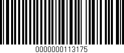 Código de barras (EAN, GTIN, SKU, ISBN): '0000000113175'
