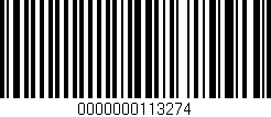 Código de barras (EAN, GTIN, SKU, ISBN): '0000000113274'