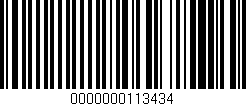 Código de barras (EAN, GTIN, SKU, ISBN): '0000000113434'