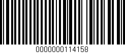 Código de barras (EAN, GTIN, SKU, ISBN): '0000000114158'
