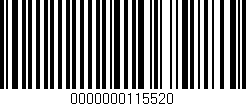Código de barras (EAN, GTIN, SKU, ISBN): '0000000115520'