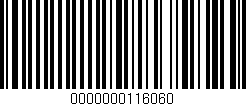 Código de barras (EAN, GTIN, SKU, ISBN): '0000000116060'