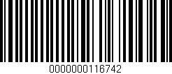 Código de barras (EAN, GTIN, SKU, ISBN): '0000000116742'